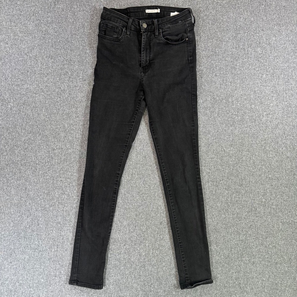 Levis 721‎ High Rise Skinny Jeans Womens 29x32 Black Stretch Denim Pants 721